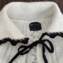 Asos Design Cream Knit Tie Front Cardigan Image 3