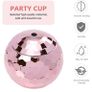New TOPBATHY 2 Pieces Disco Ball Cups with Straws, Image 4