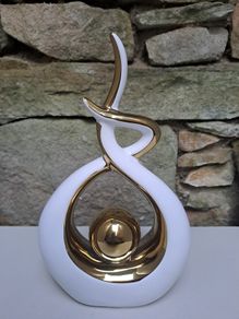 Modern art statue flame