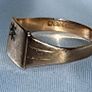 Vintage Solid Gold Signet Ring Starburst Design (2.75g) Image 3