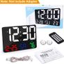 Digital Clock Large Display,11.5" Digital Calendar Alarm Clock with Wireless Remote Control, LED Oversized Wall Clock with Date Image 8