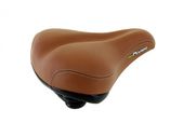 Brown Leather Elastomer Comfort Saddle