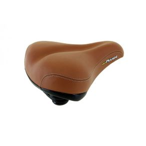 Brown Leather Elastomer Comfort Saddle