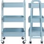 Cart 3 Tier Metal Utility Cart Rolling Trolley Organizer Cart with Wheels for Kitchen Makeup Bathroom Office MULTIPLE COLOURS AVAILABLE, (FREE POSTAGE) Image 10