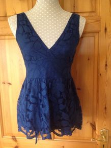 Size 10 Blue Lace Top