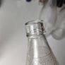 301 - Set of 4 Vintage Floral Decorative Collectible Clear Glass Tall Big Bottles Image 6