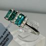 Platinum Diamond 950 Platinum AAA Mutuca Indicolite (Green Tournalines) & Diamond Image 7