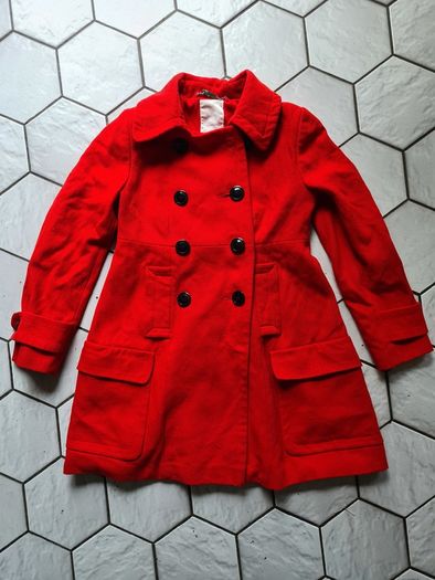 Wool Coat Rocha Debenhams Size 8 red
