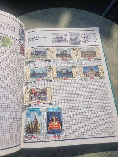 Stanley Gibbons World Collector Stamp Album With Many Stamps Included