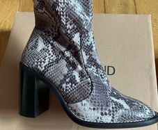 River Island Leather Snake print Boot Size 5