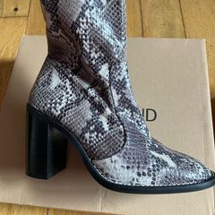 River Island Leather Snake print Boot Size 5