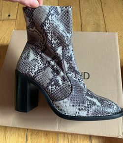 River Island Leather Snake print Boot Size 5