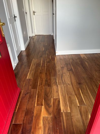 Wooden walnut floor