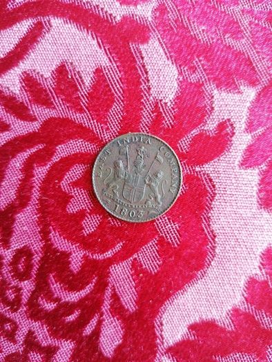 1803 East India Company 5 Cash Coin