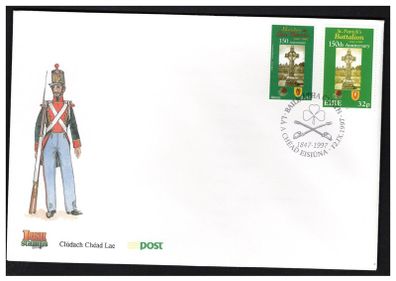 1997 Ireland St Patricks Battalion (Joint Issues) Commemorative Stamp An Post First Day Cover (FDC) with Mexican stamp