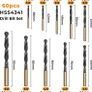 60pcs High Speed Steel Twist Drill Bits, HSS 4341 Gold Titanium and Black Nitride, 1mm-6mm Drill Bit Set for Drilling Steel, Alloy, Iron, Copper, Wood, Plastic, with Hard Storage Case (FREE POSTAGE) Image 2