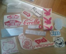 Car stickers / decals..Jdm euro. Honda, toyota etc. All reduced to clear. Prices shown below
