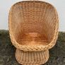 Vintage Willow woven bucket chair c1960 Image 5