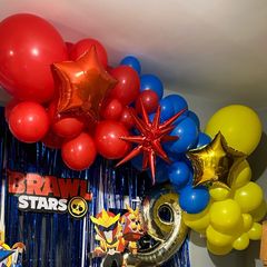 Red, Blue & Yellow Balloon Garland (Stars included separately)