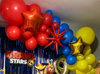 Red, Blue & Yellow Balloon Garland (Stars included separately)