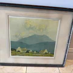 Signed Paul Henry "Evening on Killary Bay" Photolithograph print
