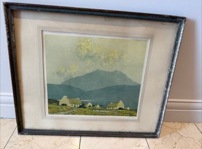 Signed Paul Henry "Evening on Killary Bay" Photolithograph print