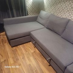 Ikea Grey Corner Sofabed with storage