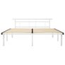 Bed Frame White Metal 180x200 cm Image 3