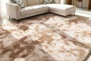 Rugs Living Room - 160x230cm Khaki Large Rug for Living Room - Ultra Soft Fluffy Shaggy Rugs for Bedroom, Indoor Nursery Carpets for Kids Room Home Decor, Non Shedding, Anti-Slip Backing