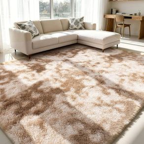 Rugs Living Room - 160x230cm Khaki Large Rug for Living Room - Ultra Soft Fluffy Shaggy Rugs for Bedroom, Indoor Nursery Carpets for Kids Room Home Decor, Non Shedding, Anti-Slip Backing