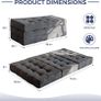 Folding Mattress Double, Comfy Corduroy Foldable Mattress with 15cm Thicken Foam, Tri-Fold Floor Futon Sofa Bed for Guest, 135x190cm Image 3