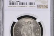 Ireland 1954 | Half Crown | Irish 2s6d | Horse | KM.16a | MS65