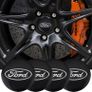 4x Ford Black 54mm Alloy Wheel Hub Centre Caps Badges Mondeo Fiesta, Galaxy, Kuga Image 3