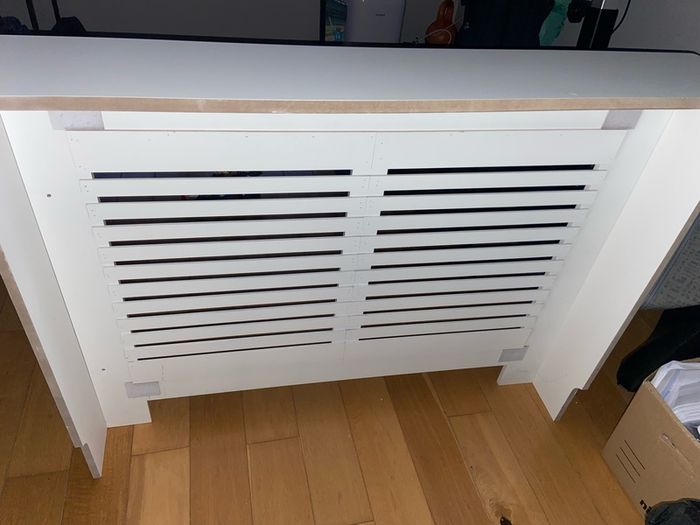 white radiator cover