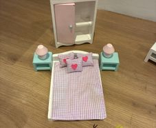 Early learning-dolls & 3 furniture sets