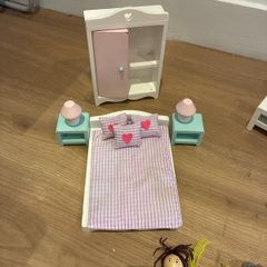 Early learning-dolls & 3 furniture sets