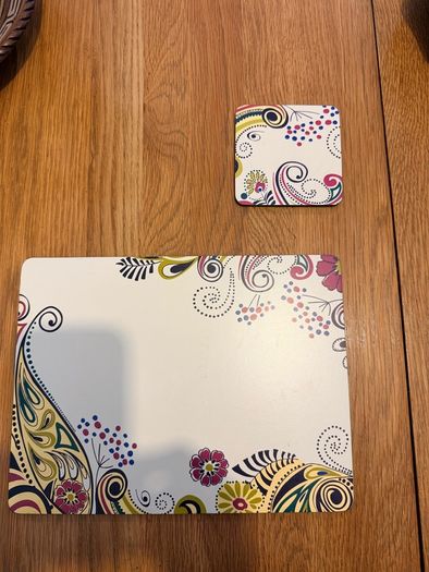 Monsoon Home by Denby Paisley collection plates + Matching Placemats & Coasters