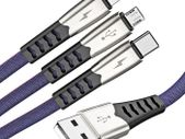 New 1.2m Premium Fast 3 in 1 for iPhone Type C Micro USB Cable Charger #912