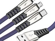 main image for ad New 1.2m Premium Fast 3 in 1 for iPhone Type C Micro USB Cable Charger #912