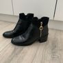 River Island Black Leather Ankle Boots Image 2