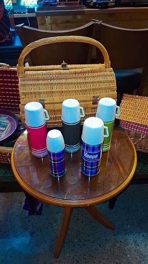 Vintage 1960's new/old stock Vacco flasks