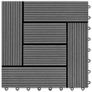 22 pcs Decking Tiles 30x30 cm 2 sqm WPC Grey Image 4