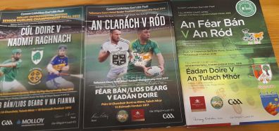 GAA Offaly hurling and football club match programmes