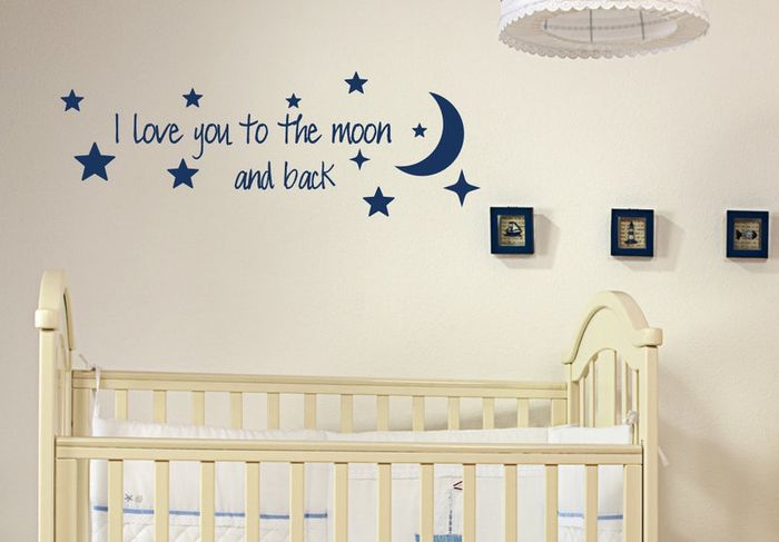 I love you to the Moon and back Wall Sticker