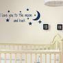 I love you to the Moon and back Wall Sticker Image 3
