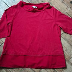 Carolyn Donnelly The Edit Red  Funnel Neck Top size 14-16