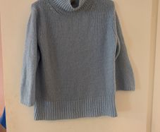 blue jumper Paul Costello studio
