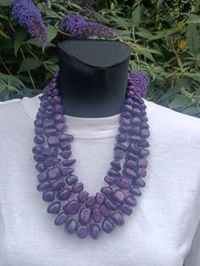 Ail Aluma Tri Stand Purple Agate with Sterling Silver Closure(440 grams)
