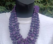 Ail Aluma Tri Stand Purple Agate with Sterling Silver Closure(440 grams)