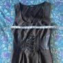 Morgan De Toi brown milkmaid renaissance herringbone dress with corset style detailing Image 5